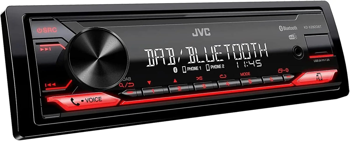 JVC autoradio USB Bluetooth équipement multimédia pour véhicule – KD-282, KD-X282DBT, noir