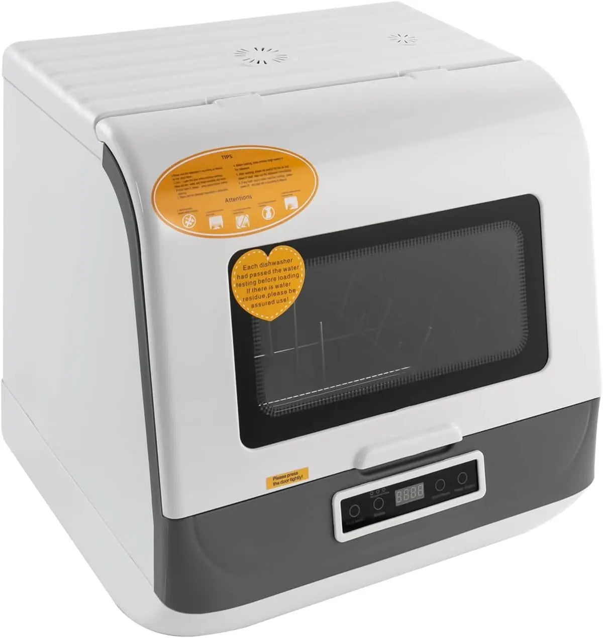 Mini lave-vaisselle de table à 4 programmes avec commande tactile – 6 L – gris