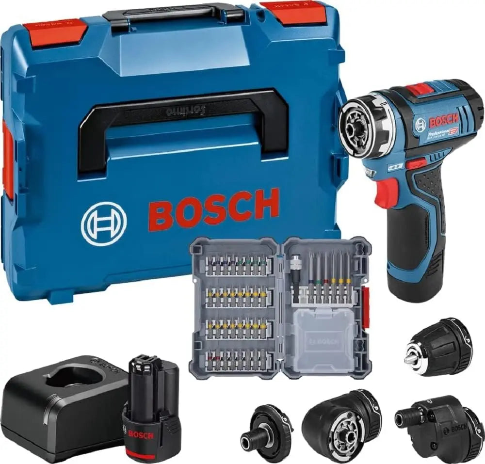 Bosch Professional GSR 12V-15 FC perceuse-visseuse – 2,0 Ah, 30 Nm, bleu/noir/rouge