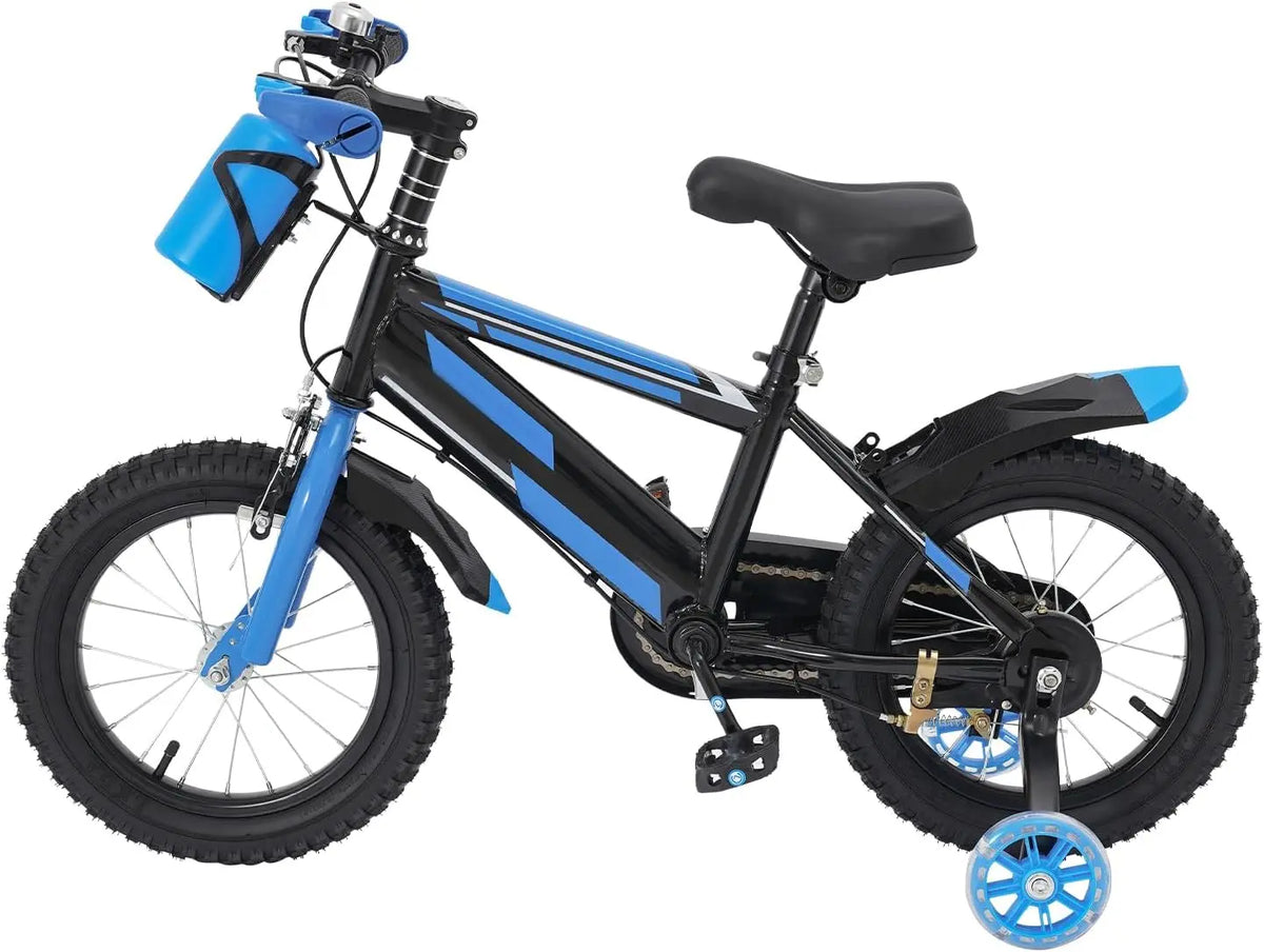 Vélo pour enfant de 14 pouces – 103 x 73 cm, noir/gris/bleu