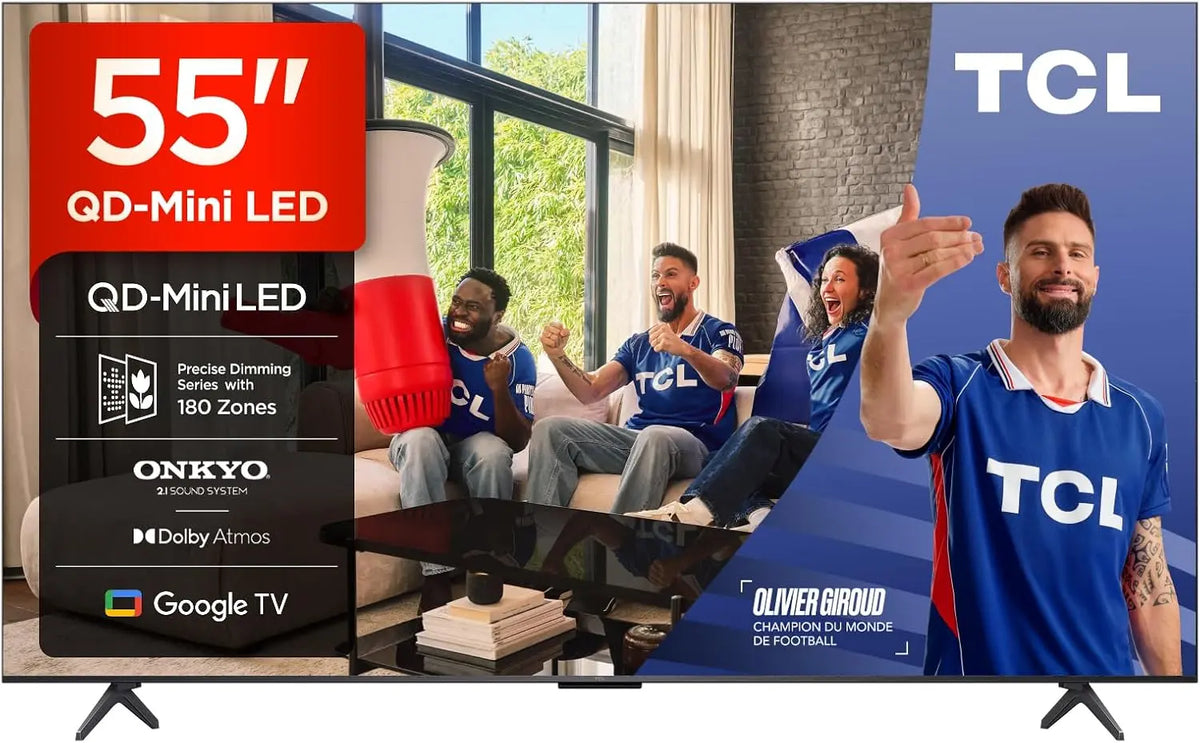 TCL 55Q6C QD-Mini LED téléviseur – 144 Hz, noir