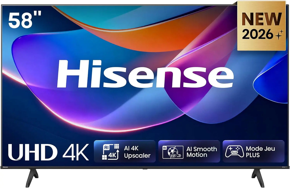Hisense 58A6S téléviseur connecté 2026 58' 146 cm 4K UHD Noir – 20 W, 60 Hz