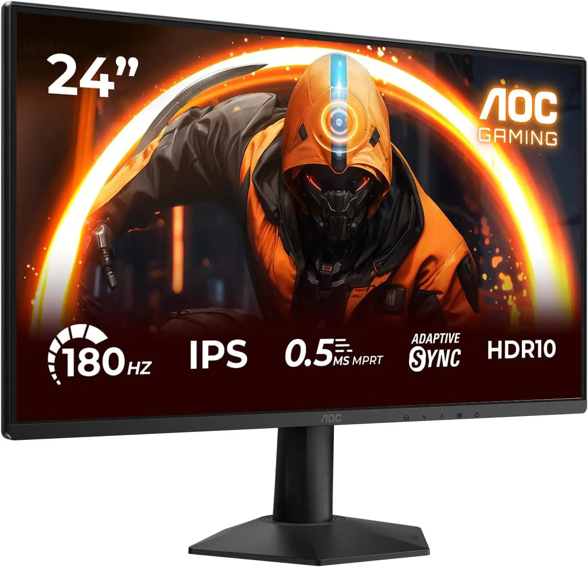 AOC Moniteur 24G50F 24 Pouce 180Hz OC écran – HDR10, 180 Hz / 144 Hz, noir