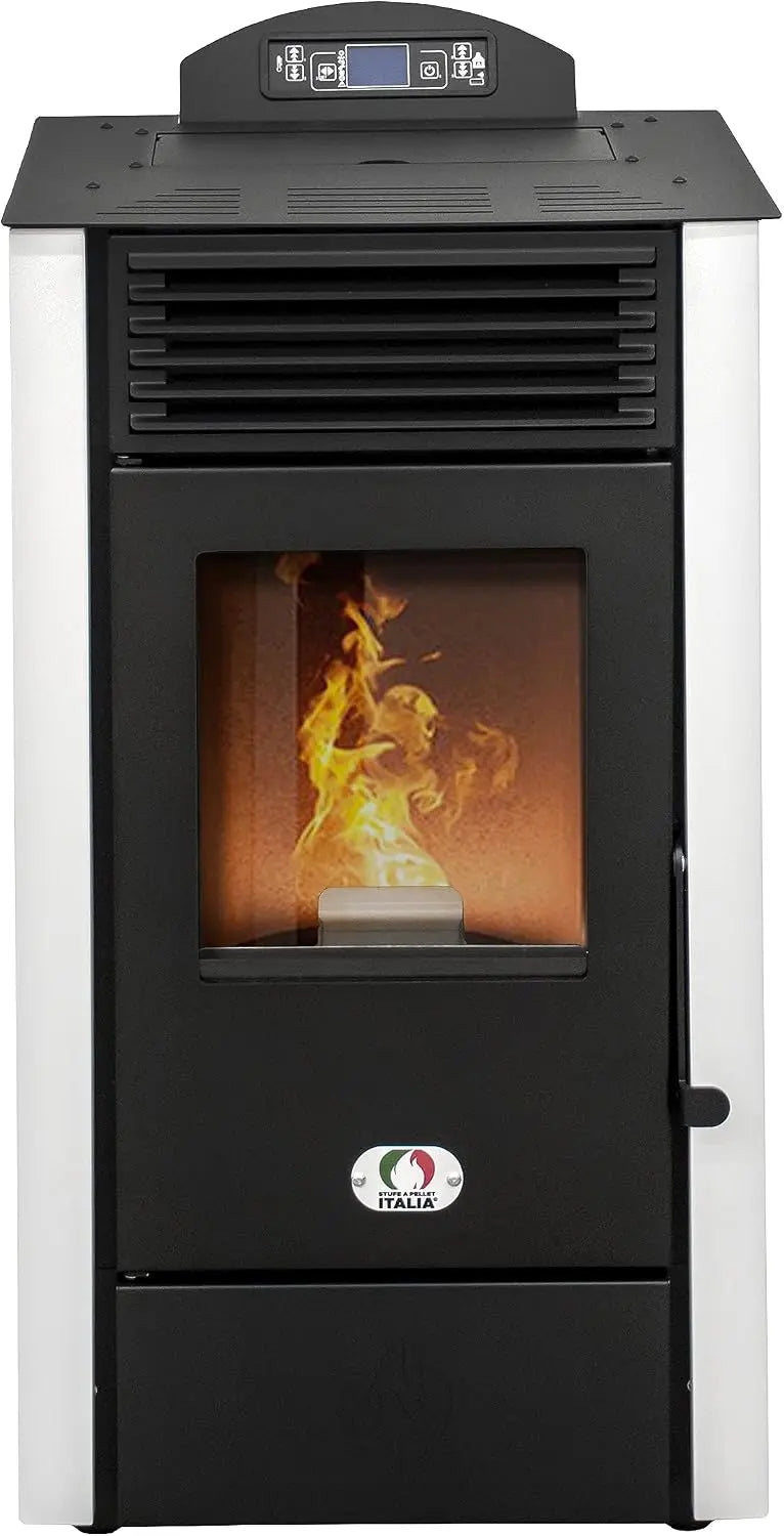 STUFE A PELLET ITALIA California 8 KW poêle à granulés – noir/gris