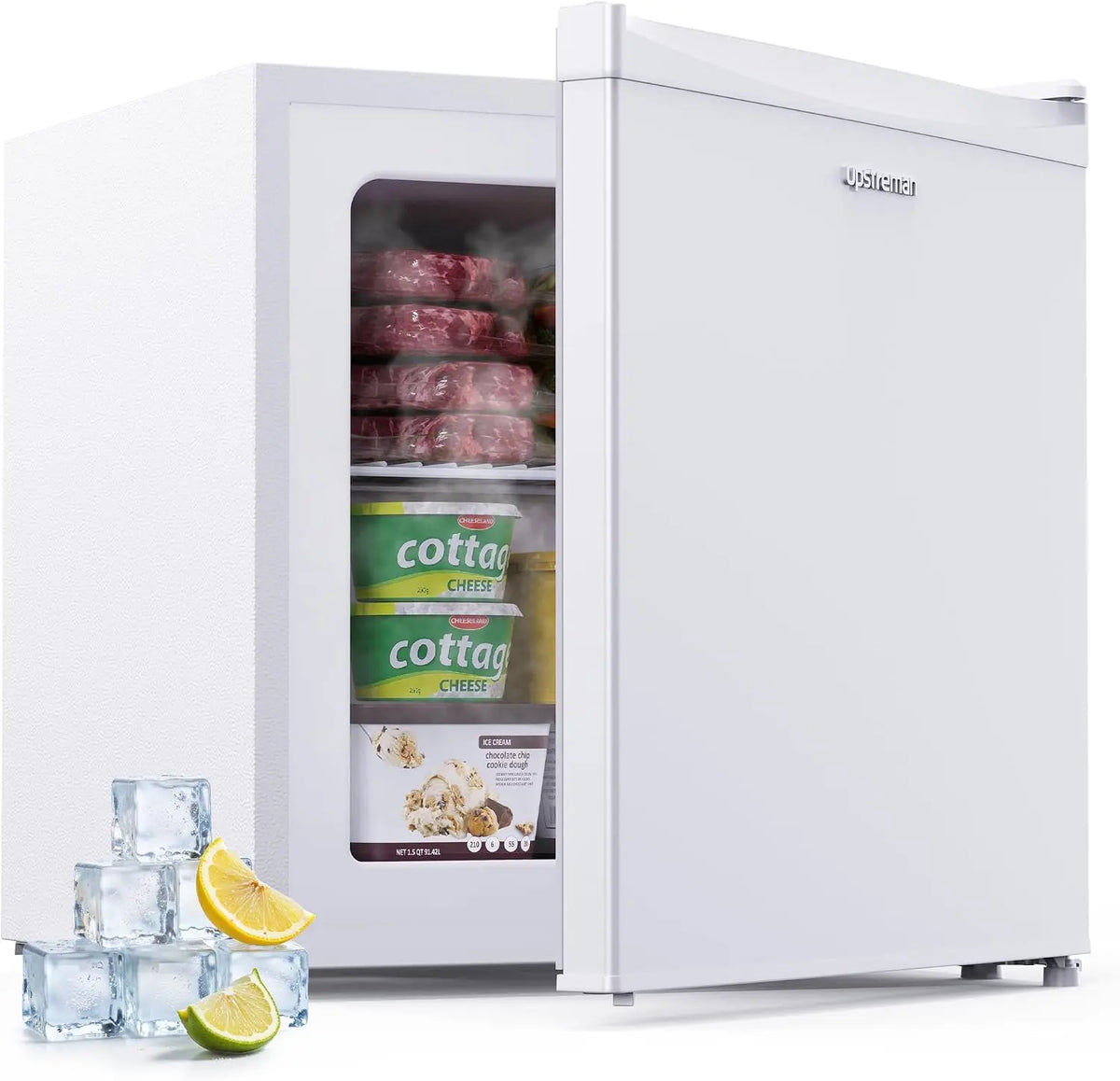Upstreman 35L Mini Congélateur – 0,4 kWh, gris