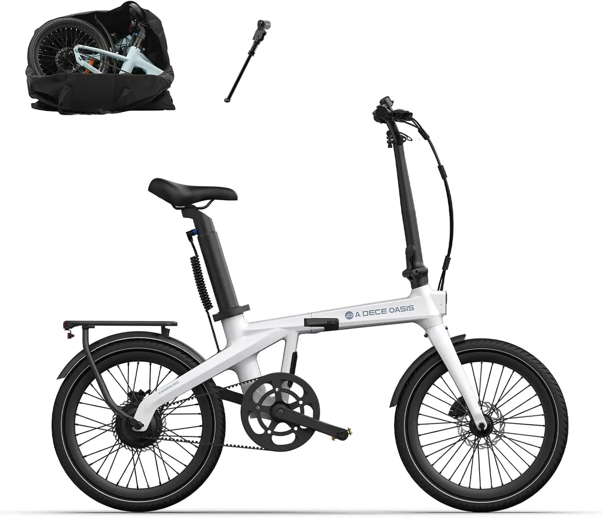 Ado Air CarbonProV2026 Vélo électrique pliable – NFC2.4, 250 W, gris/noir